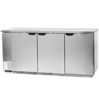 Beverage-Air BB94HC-1-S 94" Stainless Steel Counter Height Solid Door Back Bar Refrigerator