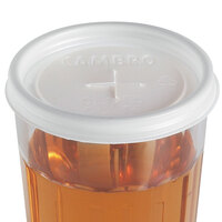 Cambro CLNT5 Disposable Translucent Lid with Straw Slot for Cambro NT5 Newport 6.4 oz. Tumblers - 1500/Case