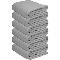 50 inch x 60 inch Gray 100% Cotton Throw Blanket - 12/Pack