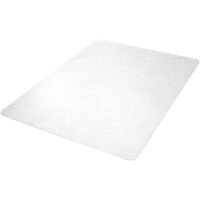 Deflecto EconoMat Plus 45 inch x 53 inch Antimicrobial Clear Vinyl Rectangle Straight Edge Hard Floor Chair Mat