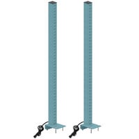 BenchPro Kennedy Series 36" Light Blue Upright Set with Legs and Power Plug UP36