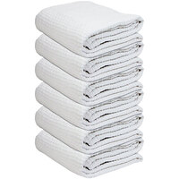 50 inch x 60 inch White 100% Cotton Throw Blanket - 12/Pack
