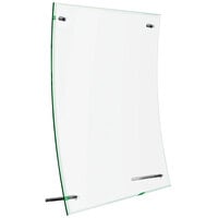 Deflecto Superior Image 8 1/2 inch x 11 inch Beveled Edge Acrylic Sign Holder with Green Tinted Edges 799783
