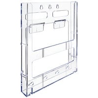 Deflecto 9" x 1 1/4" x 11 1/4" Lit Loc Clear Interlocking Magazine Display 772001