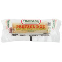 Nathan's Famous 6 inch Beef Pretzel Dogs - 42/Case