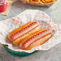 Nathan's Famous 6 3/4 inch 5/1 Beef Franks - 50/Case