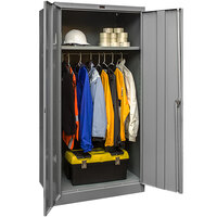 Hallowell 36 inch x 18 inch x 72 inch Gray Wardrobe Cabinet with Solid Doors - Unassembled 435W18HG