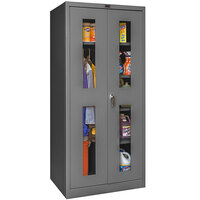 Hallowell 36 inch x 18 inch x 72 inch Gray Combination Cabinet with Safety-View Doors - Unassembled 455C18SV-HG