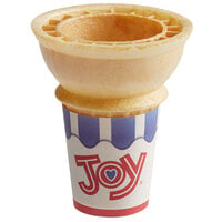 JOY #10 Flat Bottom Jacketed Cake Cone Dispenser Pack - 896/Case