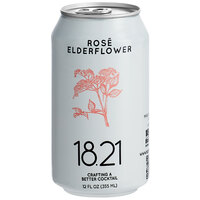 18.21 Bitters Sparkling Rosé Elderflower Water 12 fl. oz. - 6/Pack