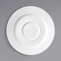 RAK Porcelain Rondo 6 11/16" Ivory Embossed Porcelain Saucer - 12/Case
