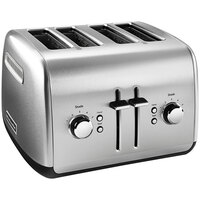 KitchenAid KMT4115SX Stainless Steel 4-Slice Toaster with Manual High Lift Lever - 120V