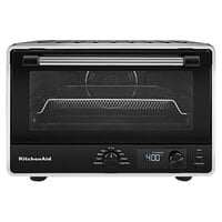 KitchenAid KCO124BM Matte Black Digital Countertop Oven with No Flip Air Fry Basket - 120V