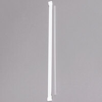 Choice 12" Jumbo Clear Wrapped Straw - 2000/Case