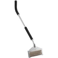 Texas Brush 31 inch Smart Grill Brush Flat Wire Brush with Stainless Steel Handle
