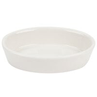 Hall China by Steelite International HL5720AWHA Ivory (American White) 14 oz. Oval Baker Dish - 24/Case