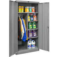 Hallowell 36 inch x 18 inch x 72 inch Gray Combination Cabinet with Solid Doors - Unassembled 455C18HG