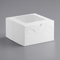 White Window Cake / Bakery Box 7 inch x 7 inch x 4 inch - 100/Bundle