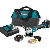 Makita XAG11T 18V LXT Lithium Ion Cordless 4 1/2 inch-5 inch Paddle Switch Cut-Off / Angle Grinder Kit with Electric Brake 5.0 Ah