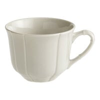 Acopa Condesa 6 oz. Warm Gray Scalloped Porcelain Cup - 36/Case