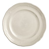 Acopa Condesa 6 1/2" Warm Gray Scalloped Wide Rim Porcelain Plate - 36/Case