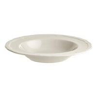Acopa Condesa 28 oz. Warm Gray Scalloped Wide Rim Porcelain Pasta Bowl - 6/Case
