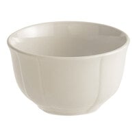 Acopa Condesa 8 oz. Warm Gray Scalloped Porcelain Bouillon Cup - 36/Case