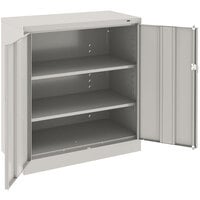 Tennsco 18" x 36" x 42" Light Gray Standard Storage Cabinet with Solid Doors - Unassembled 1442-LGY