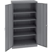 Tennsco 18" x 36" x 72" Dark Gray Deluxe Storage Cabinet with Solid Doors - Assembled 7218DLX-MGY