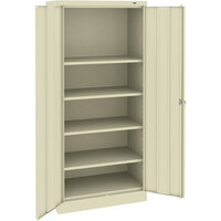 Tennsco 18" x 30" x 72" Putty Standard Storage Cabinet with Solid Doors - Unassembled 3070-CPY