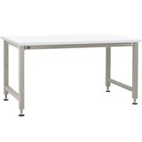 BenchPro Adams Series Formica Laminate Top Adjustable Hydraulic Workbench with Gray Frame