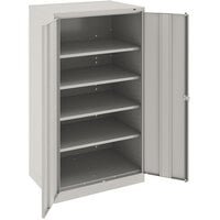 Tennsco 24" x 36" x 72" Light Gray Standard Storage Cabinet with Solid Doors - Unassembled 1480-LGY