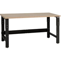 BenchPro Roosevelt Series Disposable Particleboard Top Adjustable Workbench with Black Frame