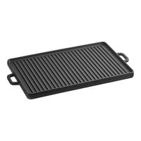 GasSaf Cast Iron Reversible Grill Griddle for Stove Tops and Gas Grills,  Non-Stick Griddle Plate Top Outdoor Cooking, Double Sided Grill Pan with  Handles 15 Inch x9 Inch 