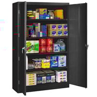 Tennsco 18" x 48" x 78" Black Jumbo Storage Cabinet with Solid Doors - Assembled J1878SU-BLK
