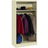 Tennsco 18 inch x 36 inch x 72 inch Putty Open-Style Wardrobe Cabinet - Assembled OS7114-CPY