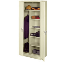 Tennsco 18 inch x 36 inch x 78 inch Putty Deluxe Combination Cabinet with Solid Doors - Assembled 7814-CPY