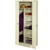 Tennsco 18" x 36" x 78" Putty Deluxe Combination Cabinet with Solid Doors - Assembled 7814-CPY