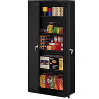 Tennsco 18" x 36" x 78" Black Deluxe Storage Cabinet