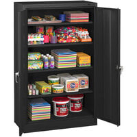 Tennsco 18" x 36" x 60" Black Standard Storage Cabinet
