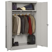 Tennsco 24 inch x 48 inch x 78 inch Light Gray Jumbo Wardrobe Cabinet with Solid Doors - Unassembled J2478A-N-W-LGY