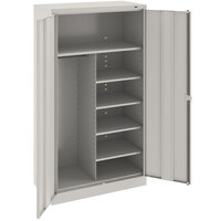 Tennsco 24 inch x 36 inch x 72 inch Light Gray Standard Combination Cabinet with Solid Doors - Unassembled 1482-LGY