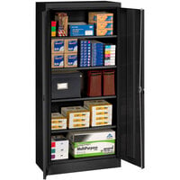 Tennsco 15" x 30" x 66" Black Standard Storage Cabinet