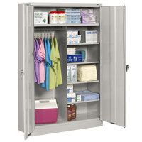 Tennsco 24" x 48" x 78" Light Gray Jumbo Combination Cabinet with Solid Doors - Assembled J2478SUC-LGY