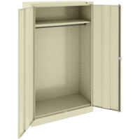 Tennsco 18 inch x 36 inch x 72 inch Putty Standard Wardrobe Cabinet with Solid Doors - Assembled 7114-CPY