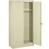 Tennsco 18 inch x 36 inch x 72 inch Putty Standard Wardrobe Cabinet with Solid Doors - Unassembled 1471-CPY