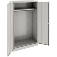 Tennsco 18" x 36" x 72" Light Gray Standard Wardrobe Cabinet with Solid Doors - Assembled 7114-LGY