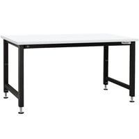 BenchPro Adams Series 36 inch x 60 inch Formica Laminate Top Adjustable Hydraulic Workbench with Black Frame AEFES3660
