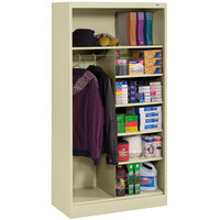Tennsco 18 inch x 36 inch x 72 inch Putty Open-Style Combination Cabinet - Assembled OS7214-CPY