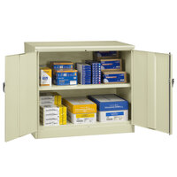 Tennsco 24 inch x 48 inch x 42 inch Putty Jumbo Storage Cabinet with Solid Doors - Unassembled J2442A-CPY